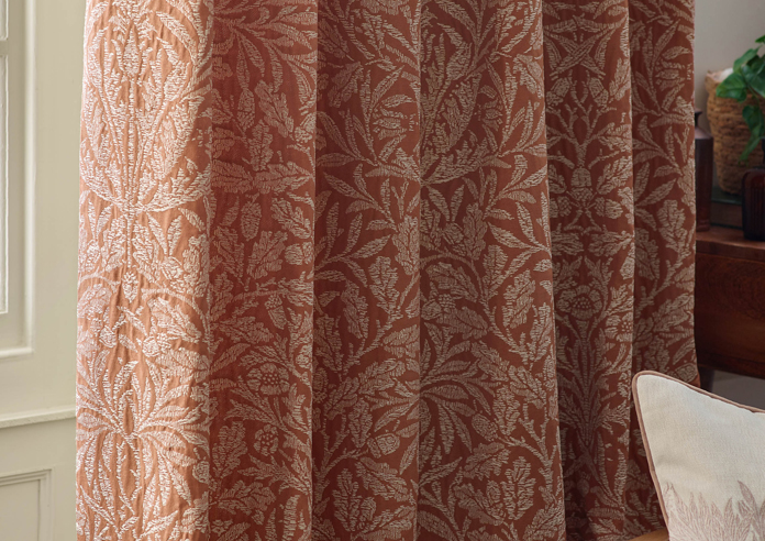 Acorn Tonal Pencil Pleat, Brick - Ready Made Curtains - Image 5